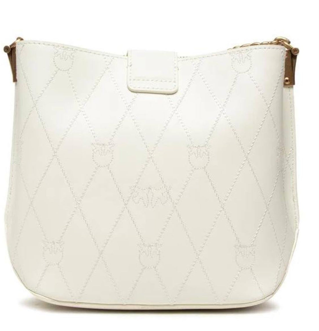 Pinko Love Bucket Bag – White Leather