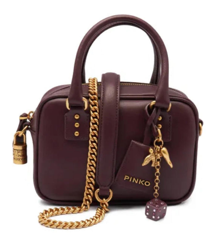 Pinko Mini Bowling Bag – Burgundy