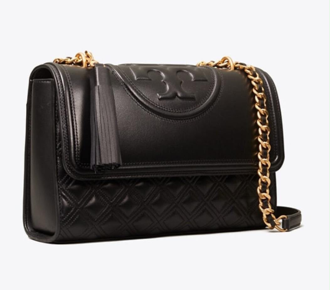 Tory Burch Fleming Convertible Shoulder Bag Large – Black